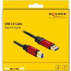 Кабел Delock USB-A мъжко - USB-B мъжко, 2 м, Premium, Екраниран, Черен