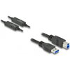 Кабел Delock USB-A мъжко - USB-B женско, USB 3.2Gen1, 10м, Черен