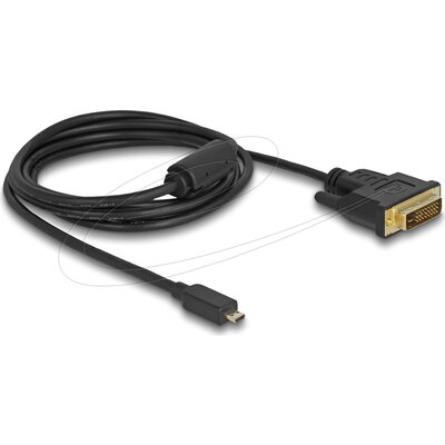 Delock Кабел micro HDMI мъжко към DVI-D мъжко, 2 m