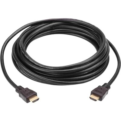 Кабел ATEN 2L-7D10H, HDMI мъжко - HDMI мъжко, с Ethernet, 4K, 10 м, Pozlateni konektori, Черен