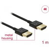 Кабел Delock  HDMI-A мъжко - HDMI-A мъжко,18 Gbit/s, 4K, 1 м, Черен