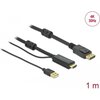 Кабел Delock HDMI мъжко - DisplayPort USB мъжко, 4K 30 Hz, 1 м, Черен