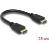 Кабел Delock High Speed, HDMI мъжко - HDMI A мъжко, 4K, 0.25 m, Ethernet
