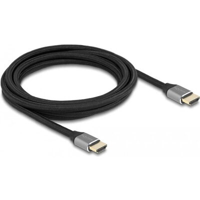 Кабел Delock Ultra High Speed, HDMI мъжко - HDMI мъжко, 48 Gbit/s, 8K 60 Hz, 3 м, Сив