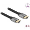 Кабел Delock Ultra High Speed, HDMI мъжко - HDMI мъжко, 48 Gbit/s, 8K 60 Hz, 3 м, Сив