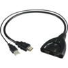 Сплитер HDMI 121776, HDMI мъжко - 2 x HDMI женско, 4K, Черен