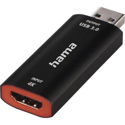 Video Recording стик HAMA 74257, HDMI женско - USB мъжко, 4К,  Черен