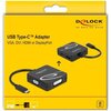 Адаптер 4 в 1 Delock 63129 USB-C мъжко - VGA DVI DisplayPort HDMI женско, Черен