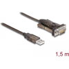 Адаптер Delock USB 2.0 Type-A - Serial RS-232 D-Sub 9 pin мъжко, 1.5 m