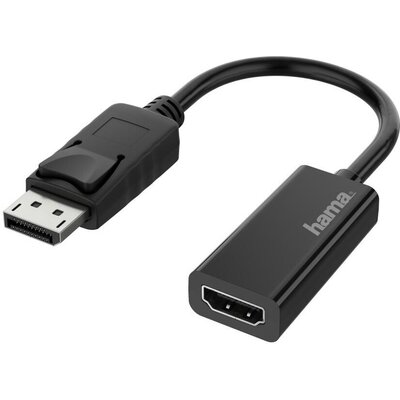 Адаптер HAMA, DisplayPort мъжко - HDMI женско, Ultra HD, 4K, Черен