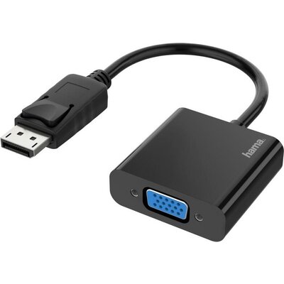 Адаптер HAMA, DisplayPort мъжко - VGA женско, Full-HD 1080p, Черен