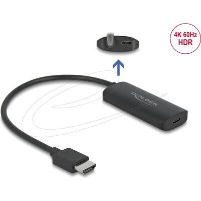 Delock адаптер HDMI-A мъжко към  USB Type-C™ женско (DP Alt Mode) 4K 60 Hz
