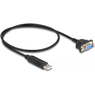 Адаптер DeLock, USB 2.0 - RS-232 D-Sub 9 женско, 50 см