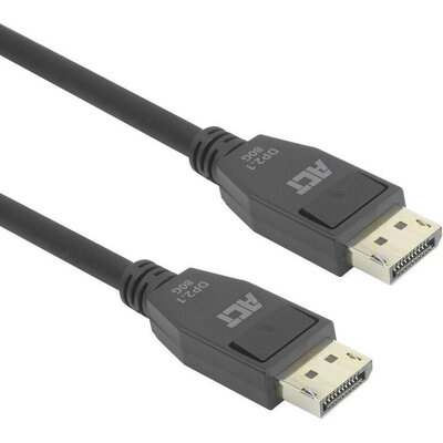 ACT Кабел Display port 2.1 мъжко-мъжко,8К@60Hz,4k@240Hz, 1м, черен
