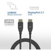 ACT Кабел Display port 2.1 мъжко-мъжко,8К@60Hz,4k@240Hz, 1м, черен