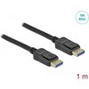 Кабел Delock DisplayPort 2.0 мъжко - DisplayPort мъжко, 1.0м, 10K, 54 Gb/s, Черен