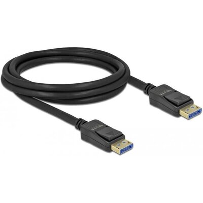 Кабел Delock DisplayPort 2.0 мъжко - DisplayPort мъжко, 2.0м, 10K, Черен