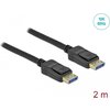 Кабел Delock DisplayPort 2.0 мъжко - DisplayPort мъжко, 2.0м, 10K, Черен