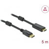 Кабел Delock DisplayPort мъжко - HDMI мъжко, 5 м., 4K 60Hz, Черен