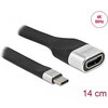 Кабел Delock FPC Flat Ribbon, USB-C мъжко - HDMI женско, 4K 60 Hz, 14 cm