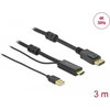 Кабел Delock HDMI мъжко - DisplayPort USB мъжко, 4K 30 Hz, 3 м, Черен