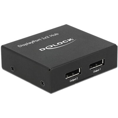 Сплитер DeLock, DisplayPort 1.2 Splitter 1 x DisplayPort in - 2 x DisplayPort out 4K