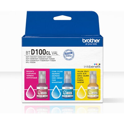 Консуматив BTD100CLVAL Brother Coloured Multipack Ink Bottles