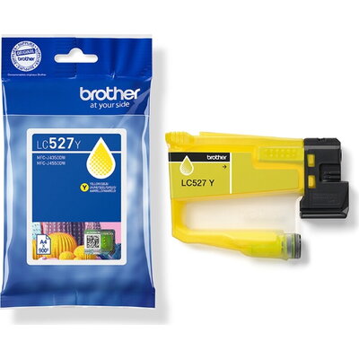 Консуматив Brother LC527Y Yellow Ink Cartridge for MFCJ5010DW/MFCJ5110DW - 900 page yield