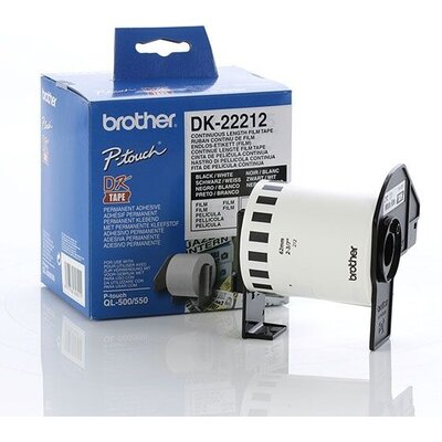 Консуматив Brother DK-22212 White Continuous Length Film Tape 62mm x 15.24m, Black on White