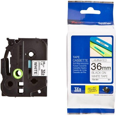 Консуматив Brother TZe-261 Tape Black on White, Laminated, 36mm, 8 m - Eco