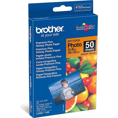 Хартия Brother BP71GP50 Premium Plus Glossy Photo Paper, A6 (4x6