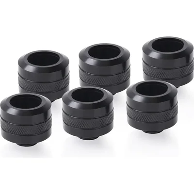 Компресионен фитинг Alphacool Eiszapfen PRO 16mm HardTube Fitting G1/4 - Deep Black (6 бр)