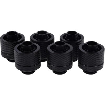 Фитинг Alphacool Eiszapfen, Удължител, 16/10mm, G1/4, Черен мат, 6 броя