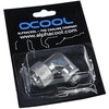 Компресионен фитинг Alphacool, 16/10 - G1/4, 90°, Въртящ се, Хром