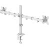 HAMA Стойка за 2 монитора за бюро, регулируема, 13" - 35", 12 кг, Бял