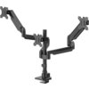 HAMA Стойка за 3 мониторa за бюро, 17"-32", газова пружина, напълно мобилна, черна