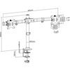 Стойка за 2 мониторa ACT AC8315, за бюро, Регулируема, 27", 10 кг, Черна