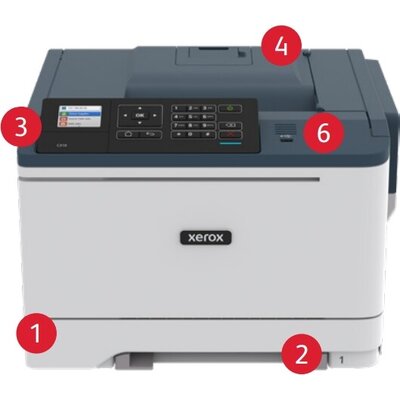 Лазерен принтер Xerox C310 A4 colour printer 33ppm. Duplex, network, wifi, USB, 250 sheet paper tray