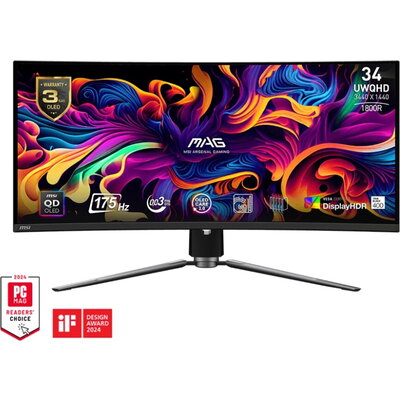 Монитор MSI MAG 341CQP - 34" QD-OLED UWQHD 175Hz Curved