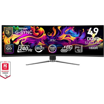 Монитор MSI MPG 491CQPX QD-OLED - 49" DQHD 240Hz, Curved 1800R Монитор MSI MPG 491CQPX QD-OLED - 49" DQHD 240Hz, Curved 1800R
