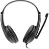 CANYON CHSU-1 basic PC headset with microphone, USB plug, leather pads, Flat cable length 2.0m, 160*60*160mm, 0.13kg, Black;