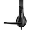 CANYON CHSU-1 basic PC headset with microphone, USB plug, leather pads, Flat cable length 2.0m, 160*60*160mm, 0.13kg, Black;