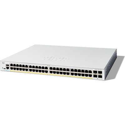 Комутатор Cisco Catalyst 1200 48-port GE, PoE, 4x1G SFP