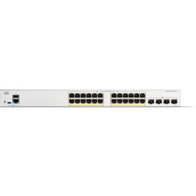 Комутатор Cisco Catalyst 1300 24-port GE, PoE, 4x1G SFP