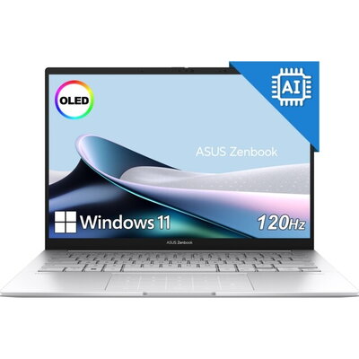 Лаптоп Asus Zenbook UX3405CA-ST787X, Intel Ultra 9 285H 2.9 GHz (24MB Cache, up to 5.4 GHz, 16 cores, 16 Threads), 14.0 OLED WQX