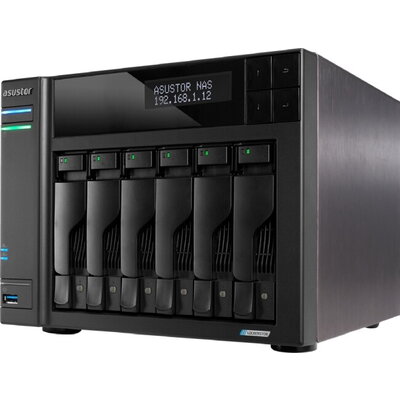 Мрежов сторидж Asustor Lockerstor AS6706, 6 Bay NAS, Intel Jasper Lake Quad-Core 2.0GHz, 8GB RAM DDR4, 5GbEx2, M.2 SSD Slots x 4 Мрежов сторидж Asustor Lockerstor AS6706, 6 Bay NAS, Intel Jasper Lake Quad-Core 2.0GHz, 8GB RAM DDR4, 5GbEx2, M.2 SSD Slots x 4