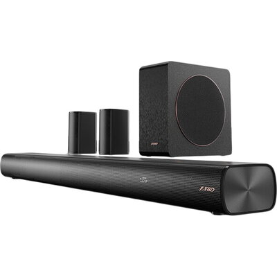 F&D HT-500DA 5.1 Wireless Soundbar, Atmos/Dolby, 190W (bar: 20W*4, Surround:15W*2: SW:80W), BT/AUX/HDMI(ARC)/USB/Optical/Coa