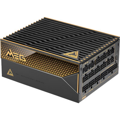 MSI MEG Ai1600T PCIE5 Power Supply 1600W, 80 PLUS Titanium, Dual PCIe 5.1 Cables, ATX 3.1, Software Sync, Mystic Light, 135mm Fa