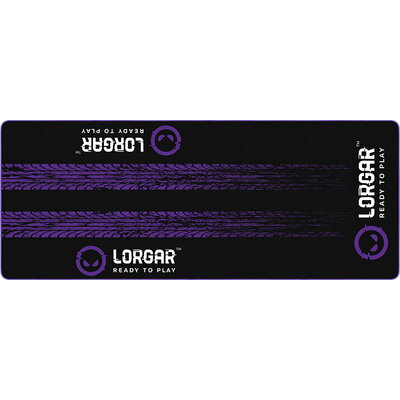 LORGAR RX1FM, Sim Racing Floor Mat Advanced, Stitched edge, 1,700X700X3 mm, Black/purple