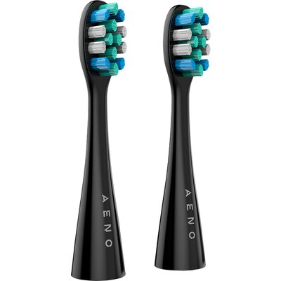 AENO Replacement toothbrush heads, Black, Dupont bristles, 2pcs in set (for ADB0002S/ADB0001S)